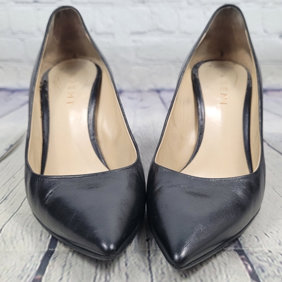M. GEMI | soft leather pointed toe pumps heels - Picture 6 of 11
